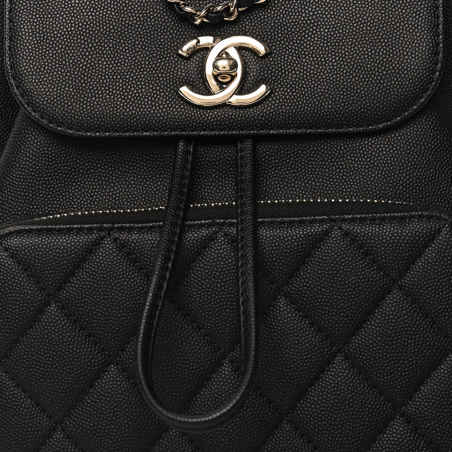 Caviar Quilted Business Affinity Backpack Black