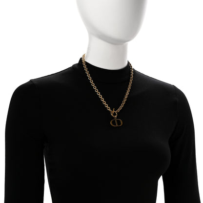 Christian Dior Metal 30 Montaigne Necklace Aged Gold 2 of 4