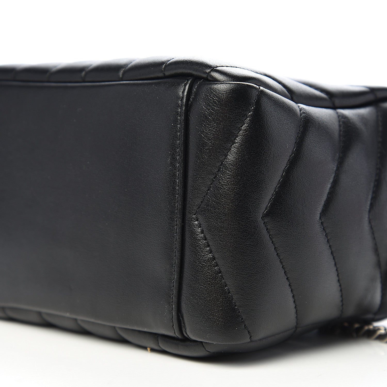 Saint Laurent Calfskin Y Quilted Monogram Small Loulou Bowling Bag Black 7 of 8