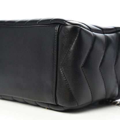 Saint Laurent Calfskin Y Quilted Monogram Small Loulou Bowling Bag Black 7 of 8
