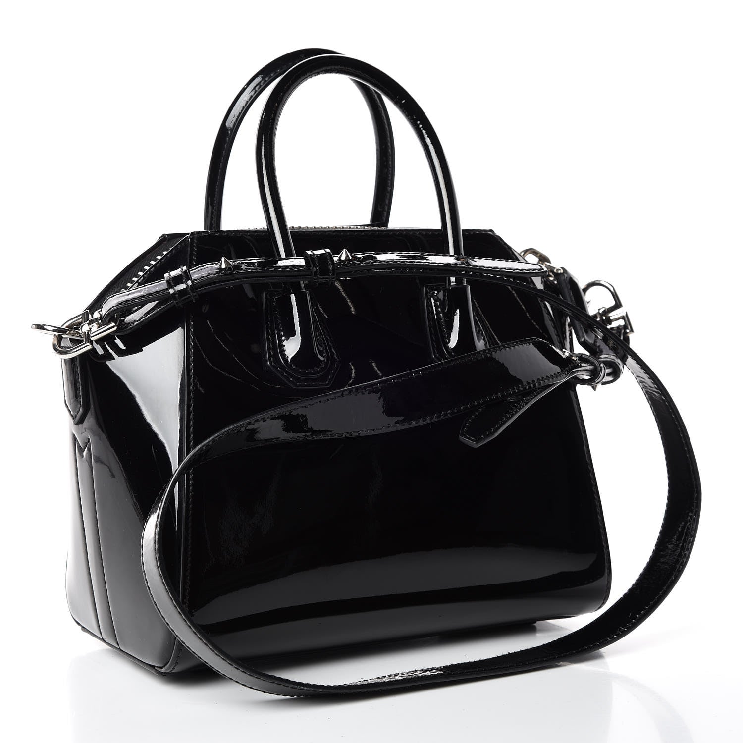 Givenchy Patent Calfskin Mini Antigona Black 3 of 9