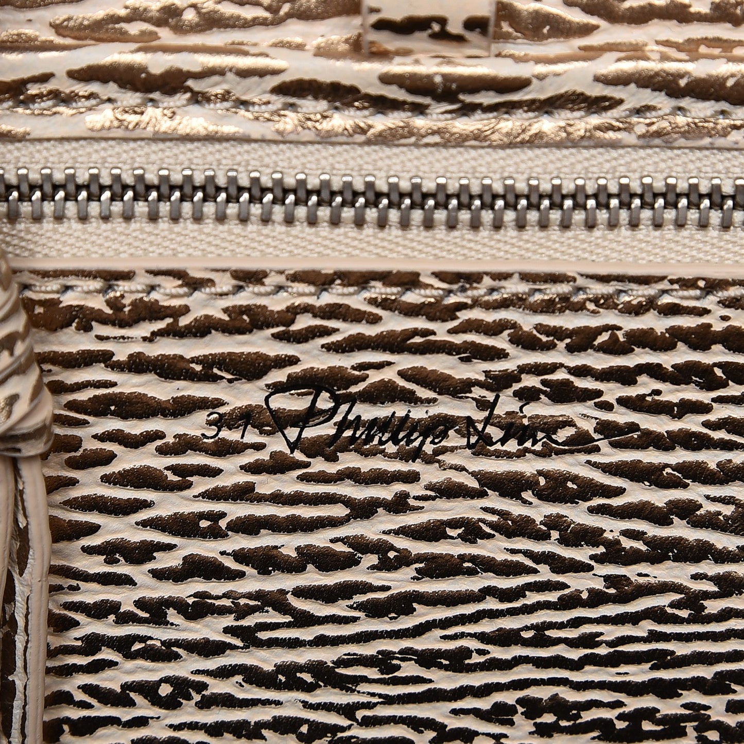 3.1 Textured Calfskin Mini Pashli Satchel Nude Platinum