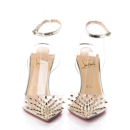 Christian Louboutin PVC Specchio Spikoo 100 Pumps 36 Light Gold 2 of 8