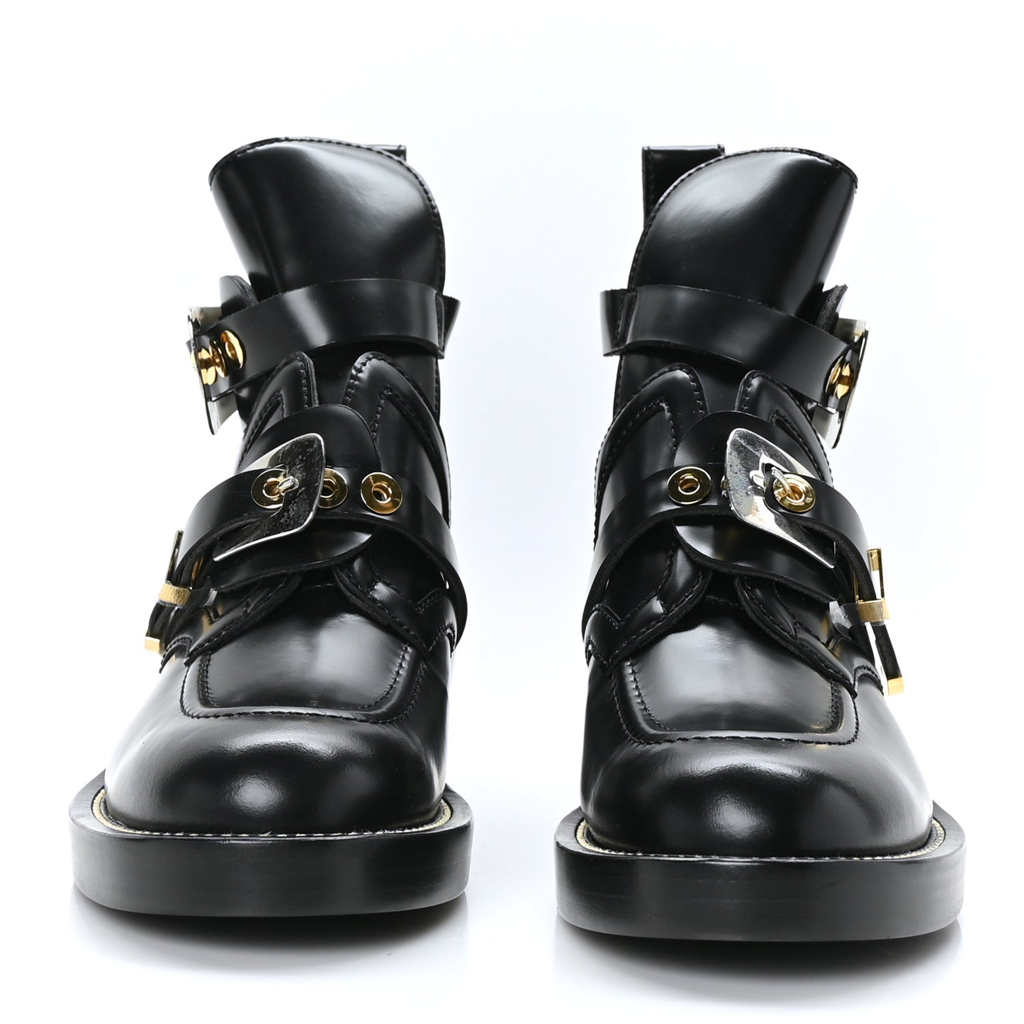 Brushed Calfskin Ceinture Ankle Boots 40 Black