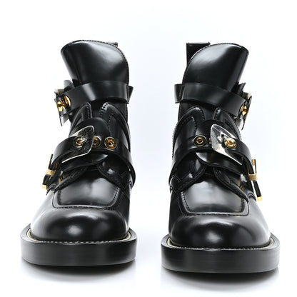 Balenciaga Brushed Calfskin Ceinture Ankle Boots 40 Black 2 of 6