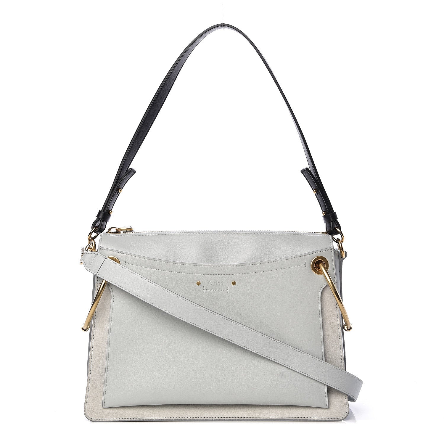 Chloe Calfskin Suede Medium Roy Bag Airy Grey 1 of 13