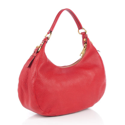 Prada Vitello Daino Hobo Rubino 3 of 8