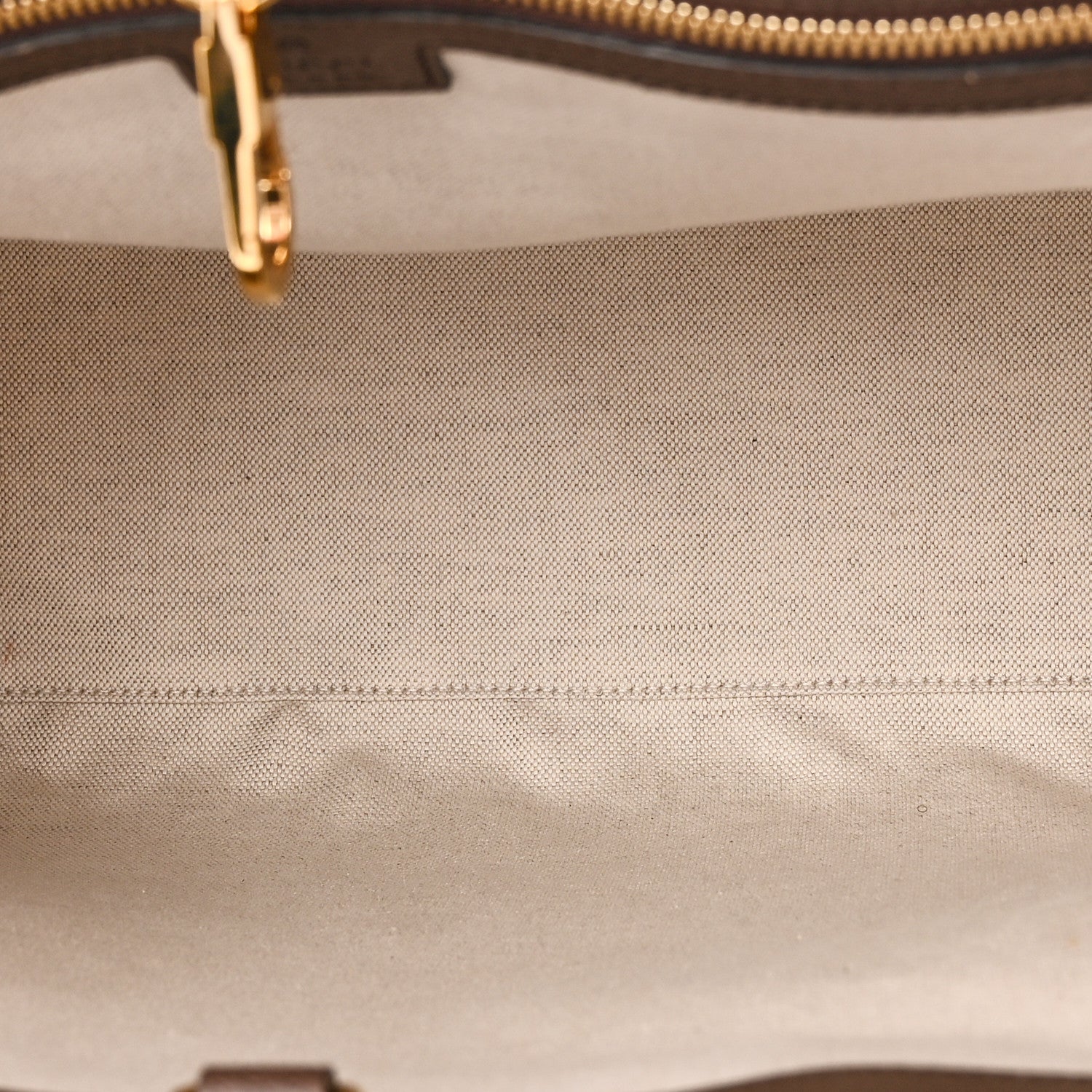 Gucci Monogram Jumbo GG Textured Dollar Calfskin Web Tote Bag Camel Ebony New Acero 5 of 10