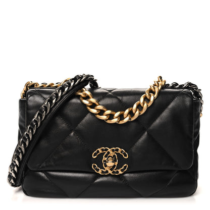 Chanel Goatskin Quilted Medium Chanel 19 Flap Black 1 of 11