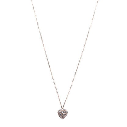 Cartier 18K Pink Gold Diamond Heart Paved Pendant Necklace 1 of 6