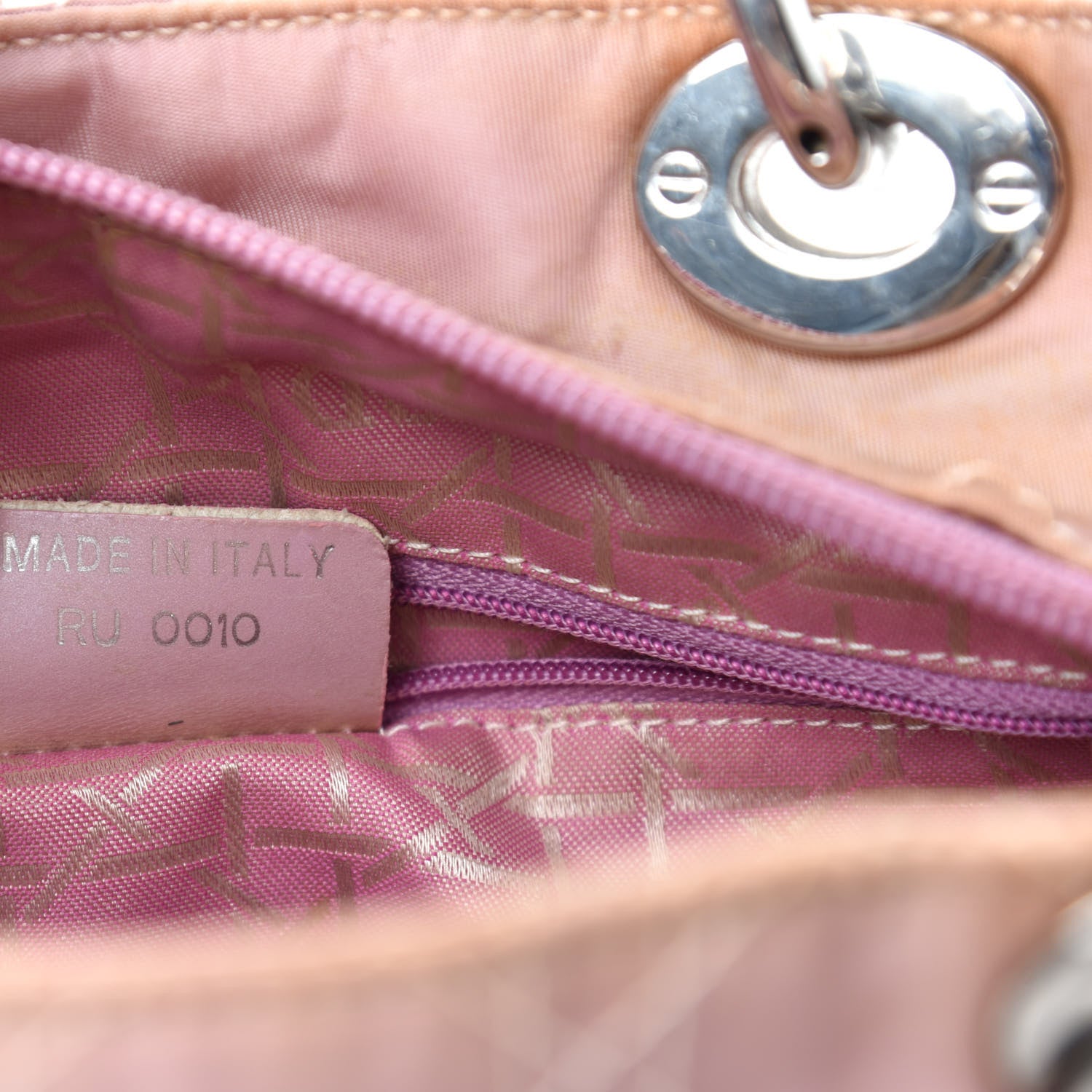 Christian Dior Satin Cannage Medium Lady Dior Pink 7 of 10