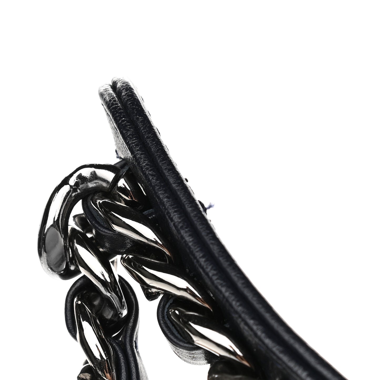 Lambskin Quilted Medium Chanel 19 Flap Navy Blue