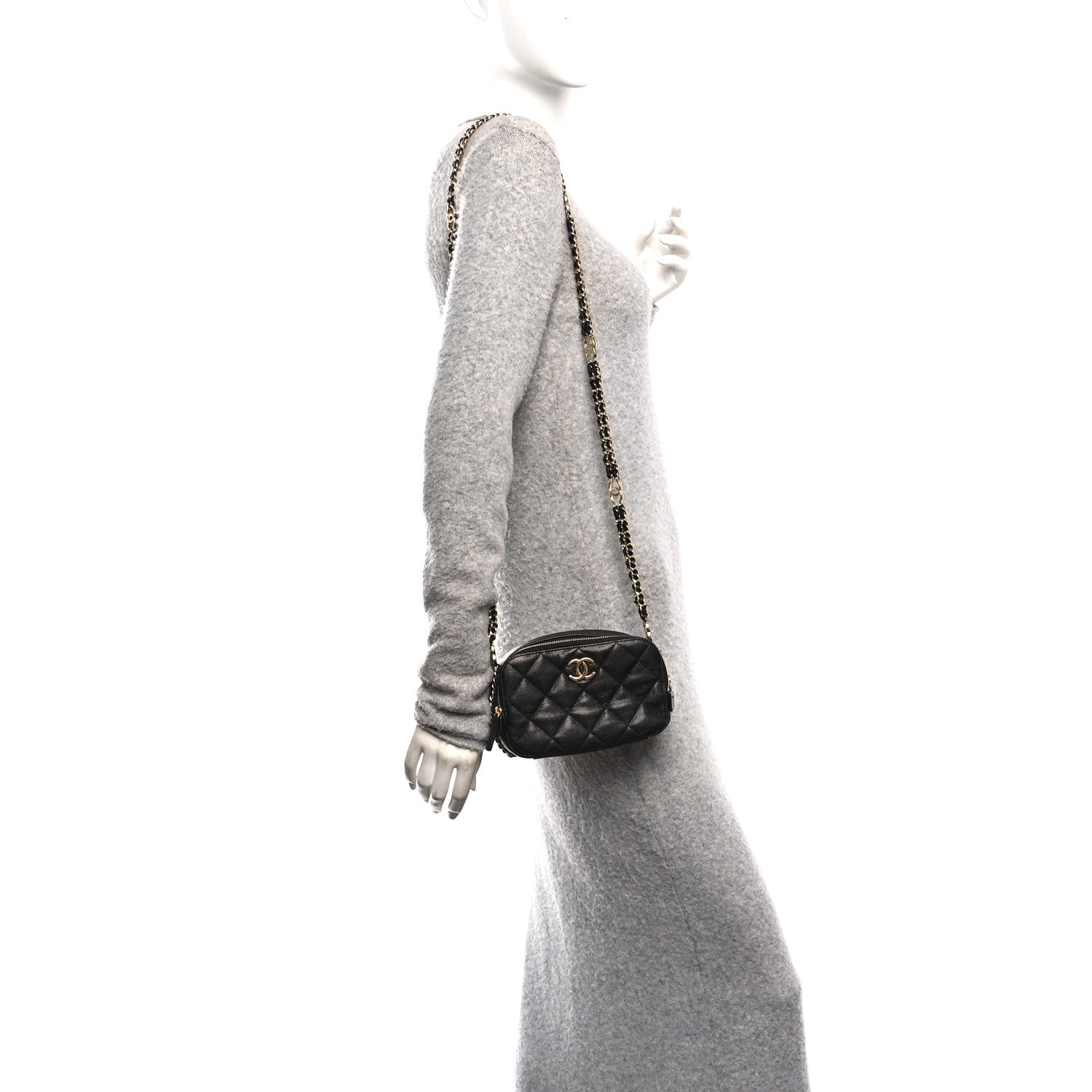 Chanel Caviar Quilted Mini CC You Camera Case Black 2 of 10