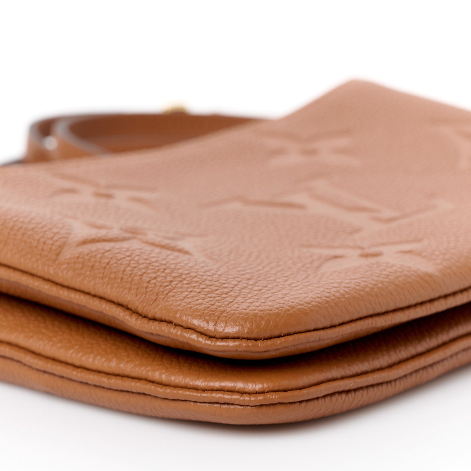 Louis Vuitton Empreinte Monogram Giant Double Zip Pochette Caramel 10 of 12