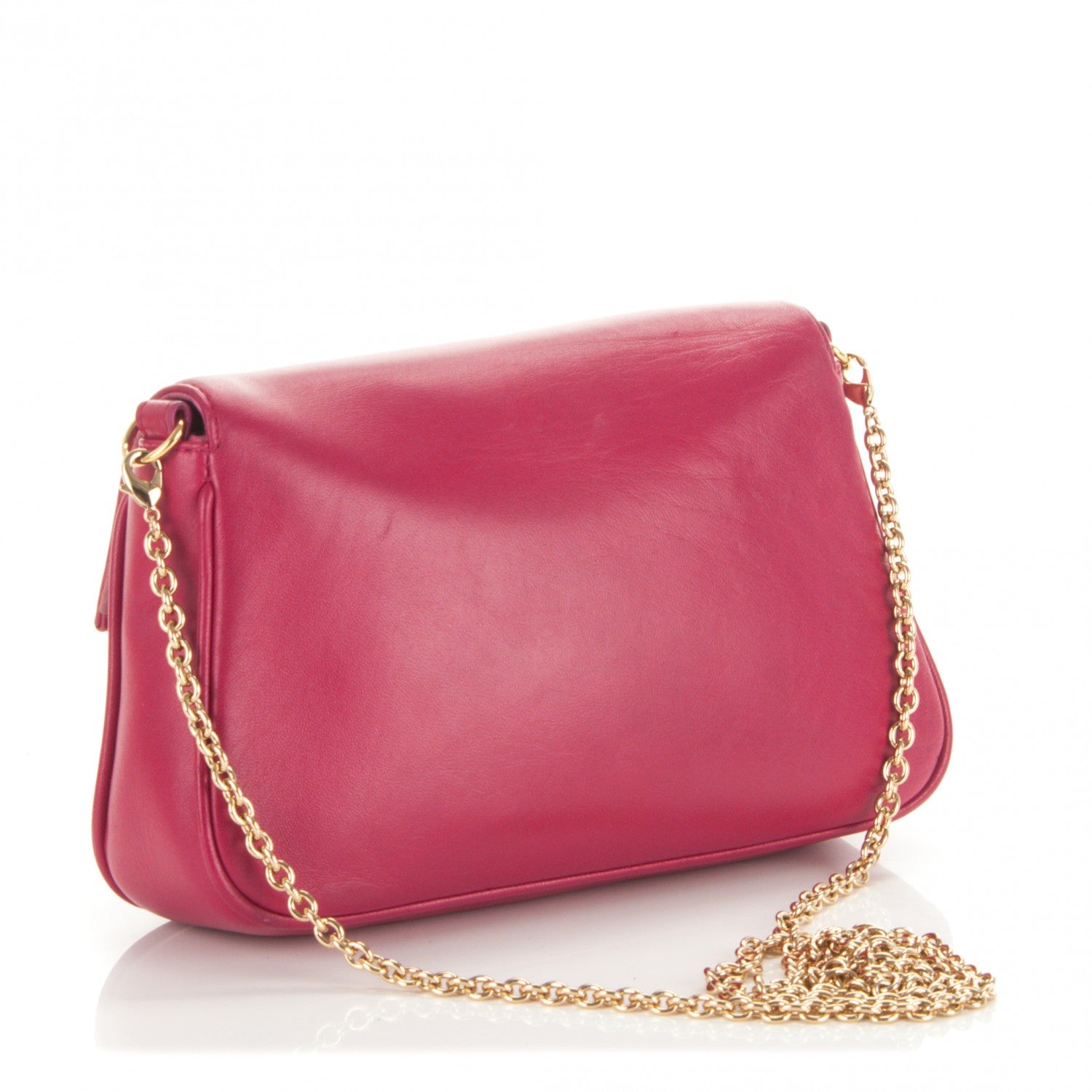Fendi Nappa Fendista Pouchette Crossbody Fuxia Scuro 3 of 7