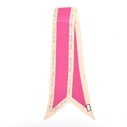 Gucci Silk Blind For Love Scarf Ivory Pink 2 of 4