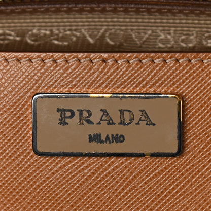 Prada Saffiano Lux Medium Double Zip Tote Caramel 5 of 11