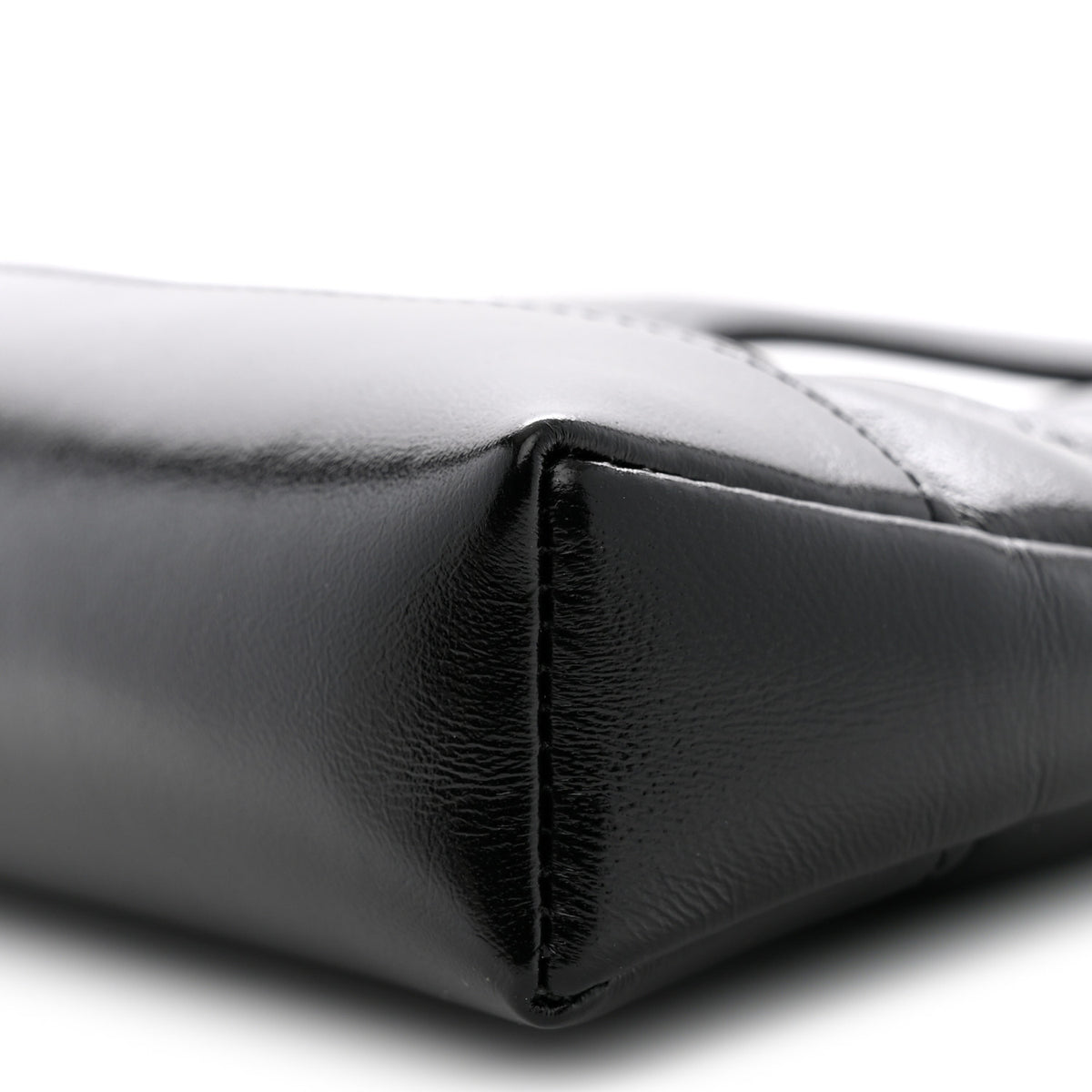 Chanel Shiny Crumpled Calfskin Quilted Nano 31 Shopping Bag Black 10 of 11