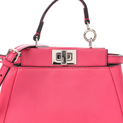 Fendi Shiny Nappa Micro Peekaboo Iconic Satchel Fuxia 9 of 10