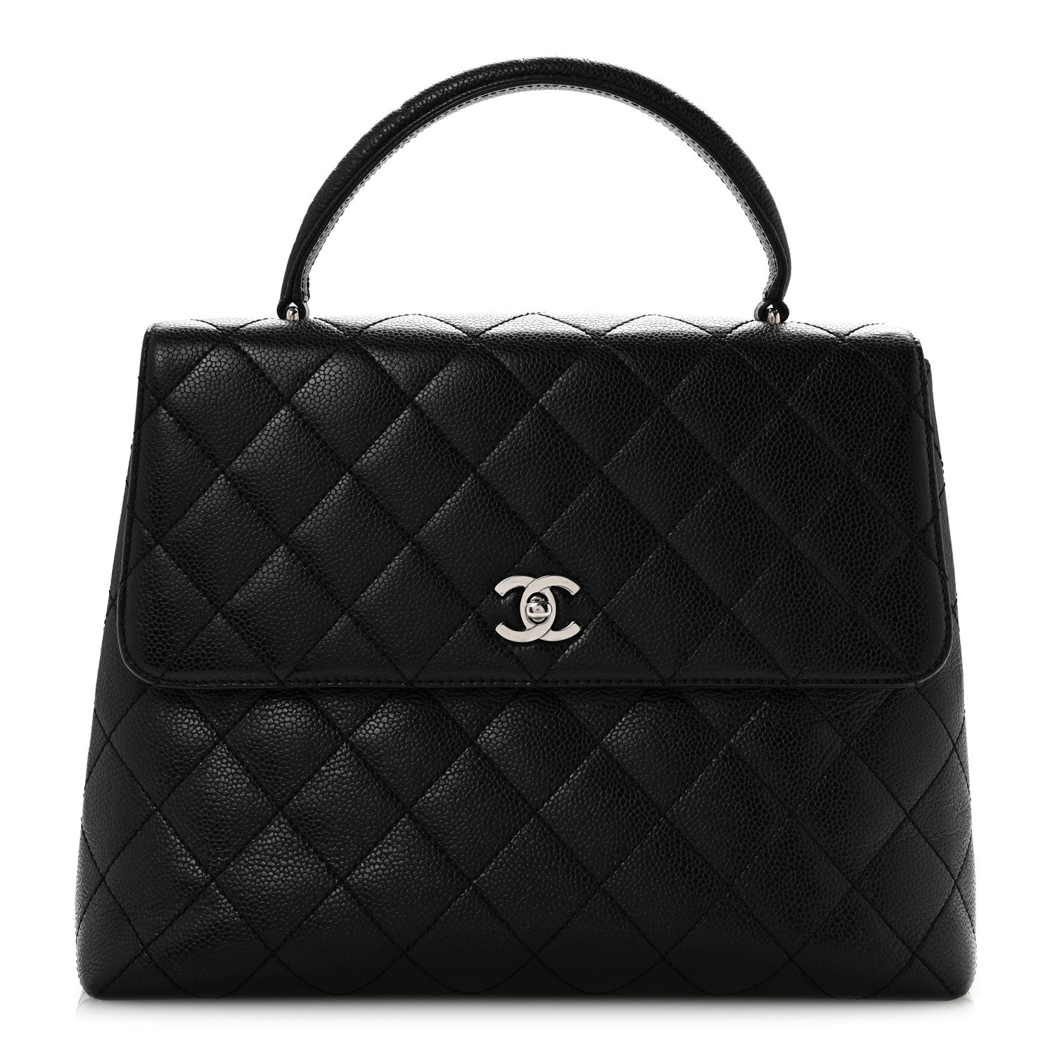 Chanel Caviar Quilted Jumbo Kelly Flap Black 1 of 16