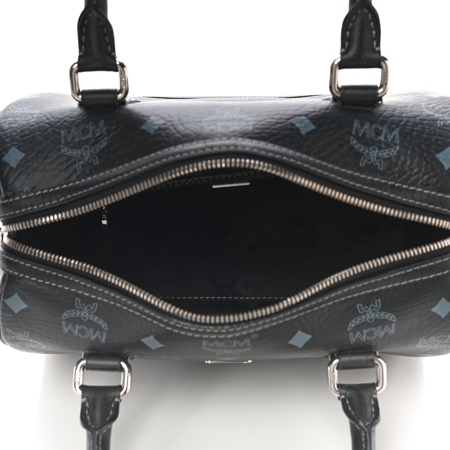 MCM Visetos Small Boston Bag Black 4 of 8