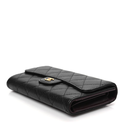Chanel Caviar Quilted Large Gusset Flap Wallet Black 7 of 7