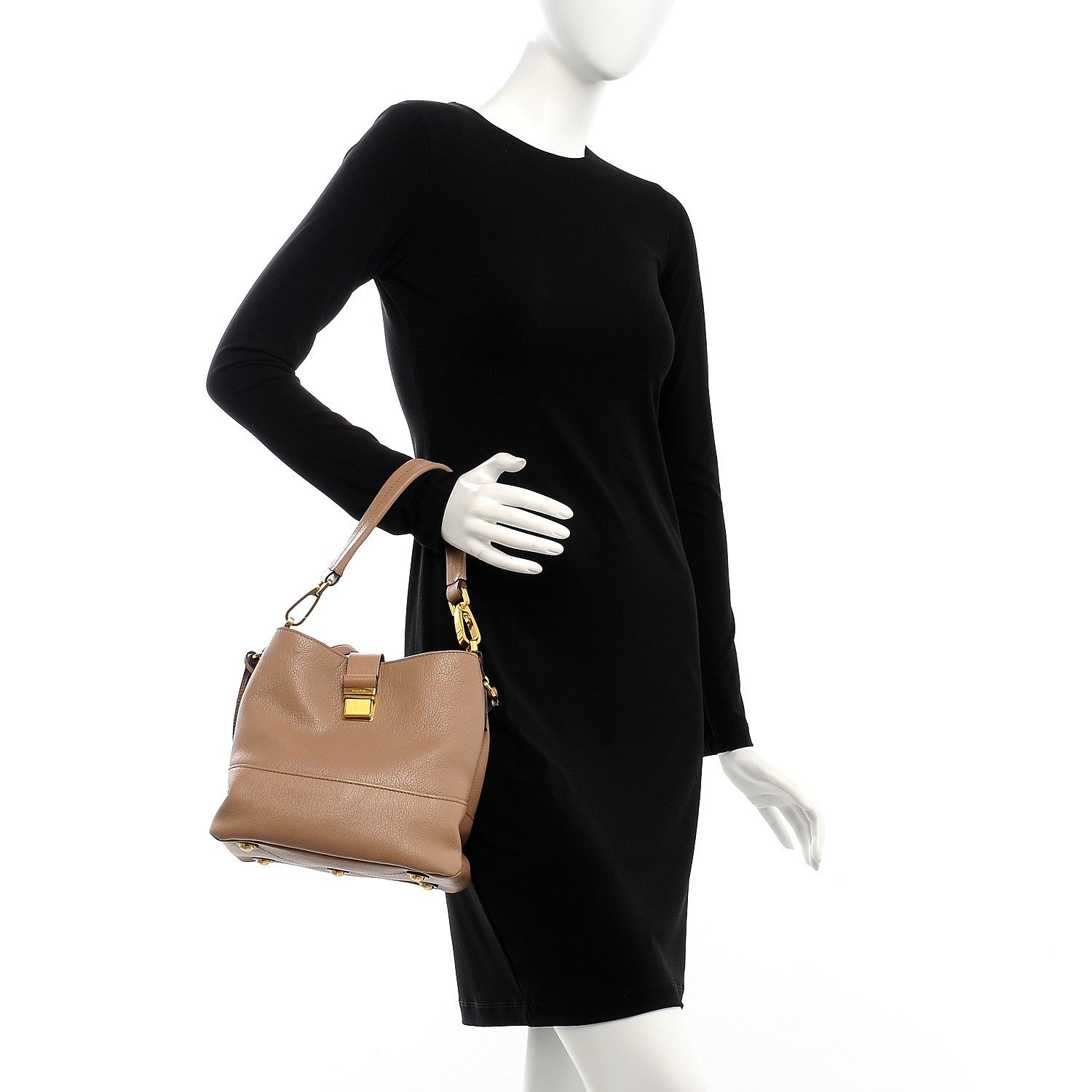 Miu Miu Goatskin Madras Shoulder Bag Cammeo 3 of 15