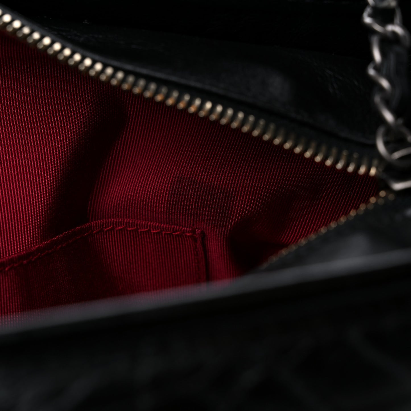 Aged Calfskin Quilted Medium Gabrielle Hobo Black
