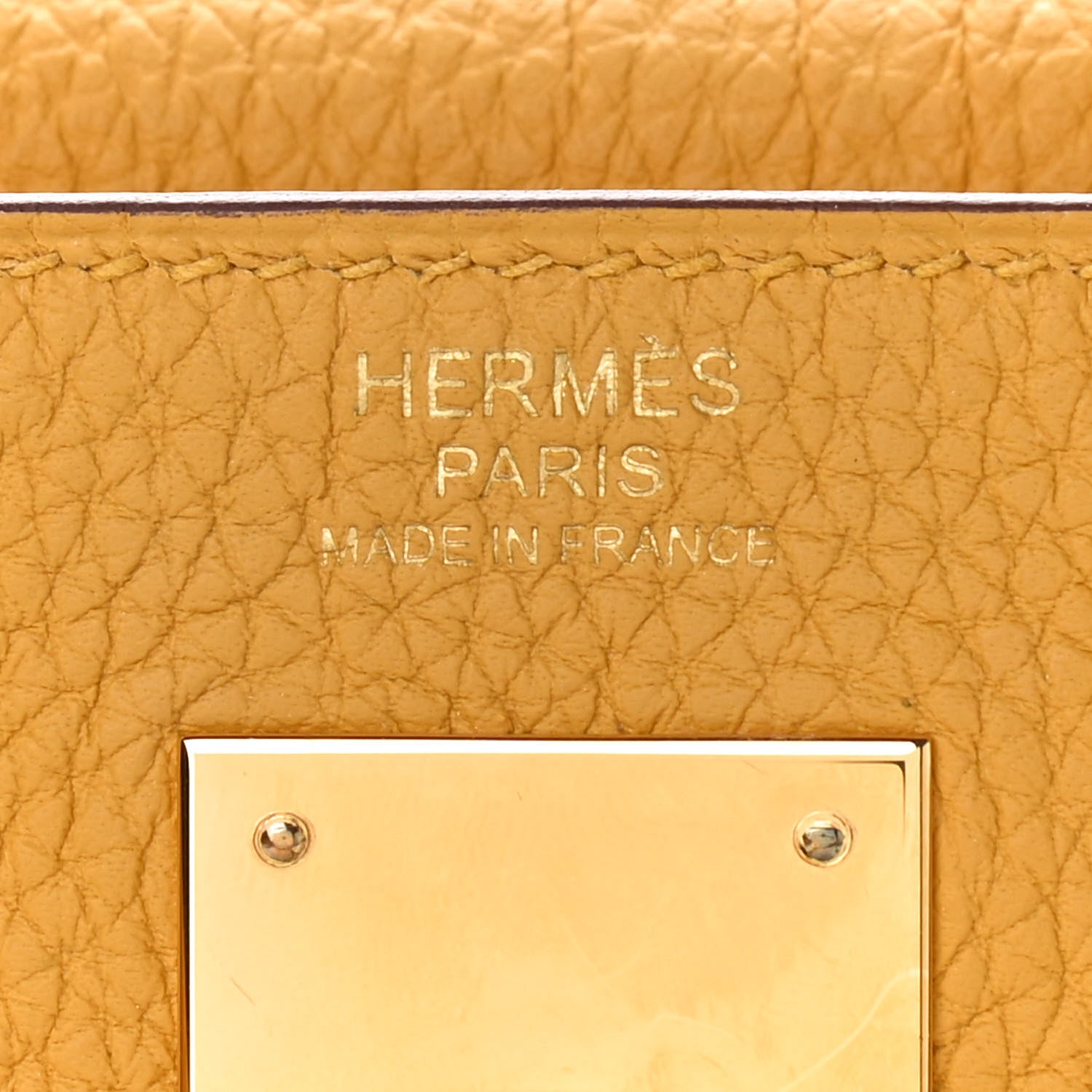 Hermes Togo Kelly Retourne 32 Jaune Ambre 6 of 12