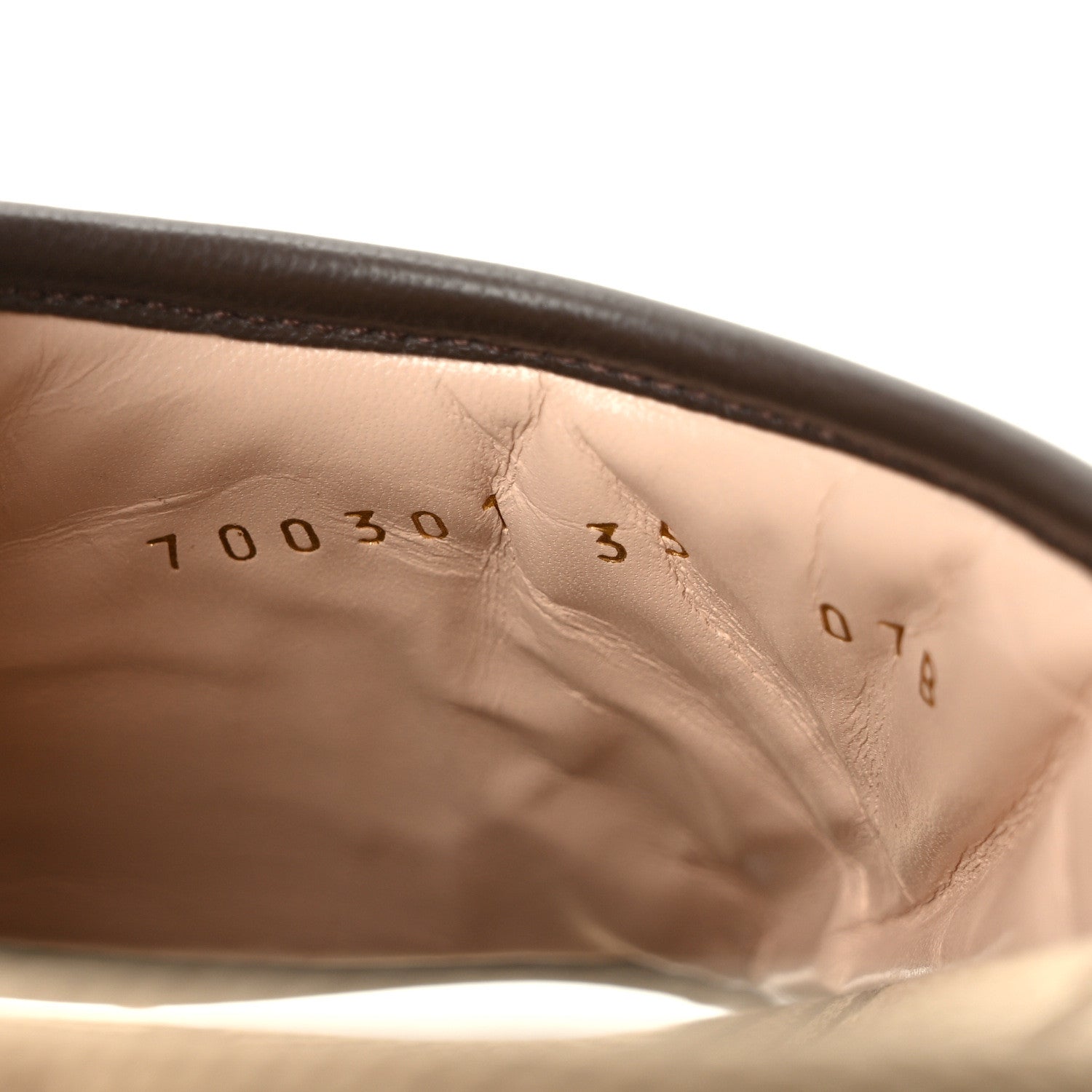 Gucci Monogram Jumbo GG Nappa Samoa Platform 40mm Slide Sandals 35 Camel Ebony New Acero 8 of 8