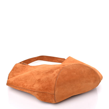 Khaite Suede Calfskin Medium Lotus Tote Caramel 5 of 10