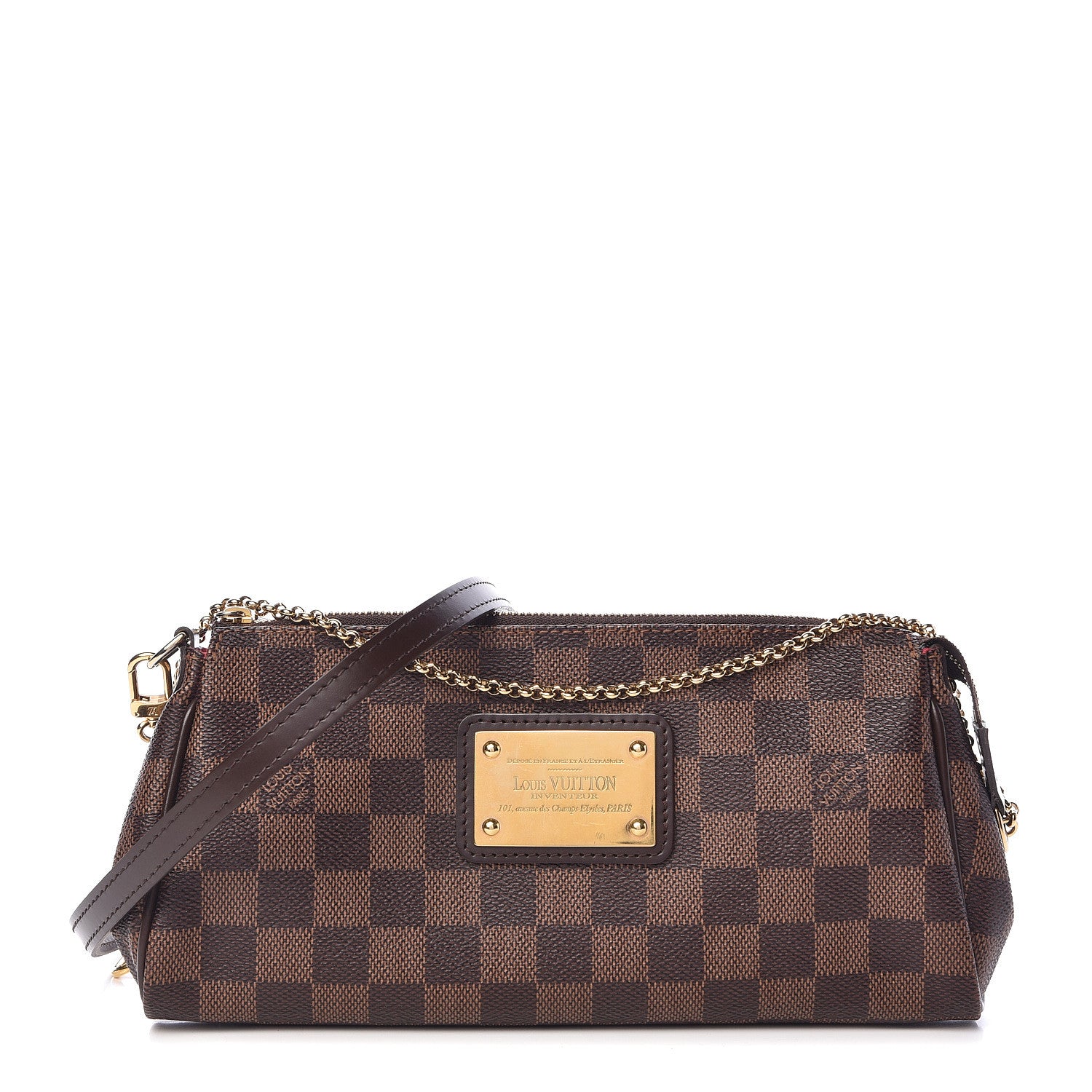 Louis Vuitton Damier Ebene Eva Clutch 1 of 11