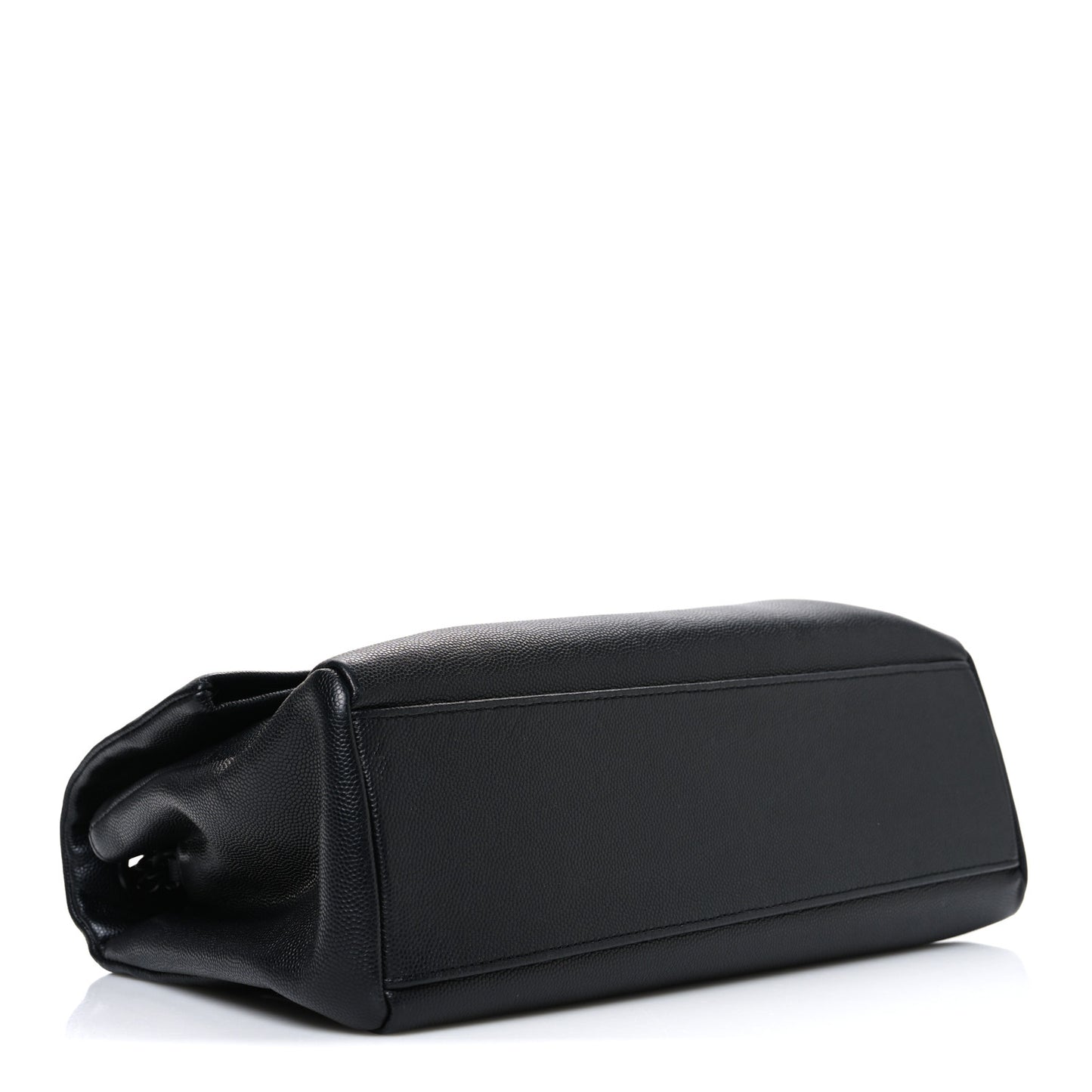 Grain De Poudre Medium West Hollywood Monogram Fold-Over Bag Black