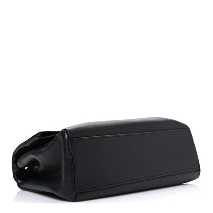 Saint Laurent Grain De Poudre Medium West Hollywood Monogram Fold-Over Bag Black 4 of 11