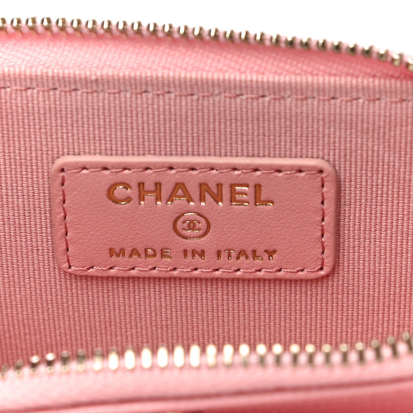 Caviar Quilted Compact Zipped Wallet Pink