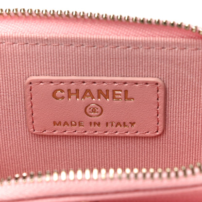 Chanel Caviar Quilted Compact Zipped Wallet Pink 7 of 12