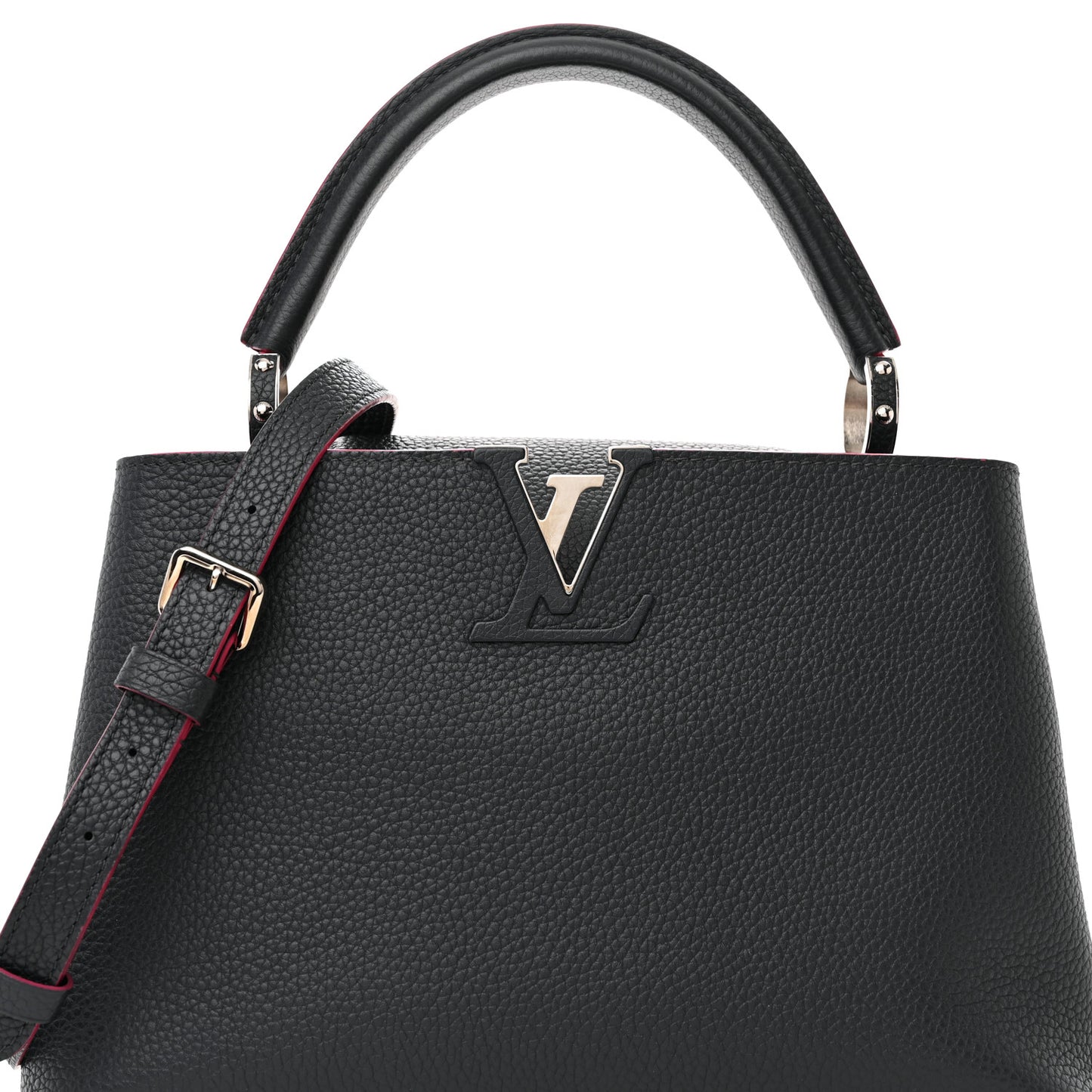 Taurillon Capucines PM Cobalt Fuchsia