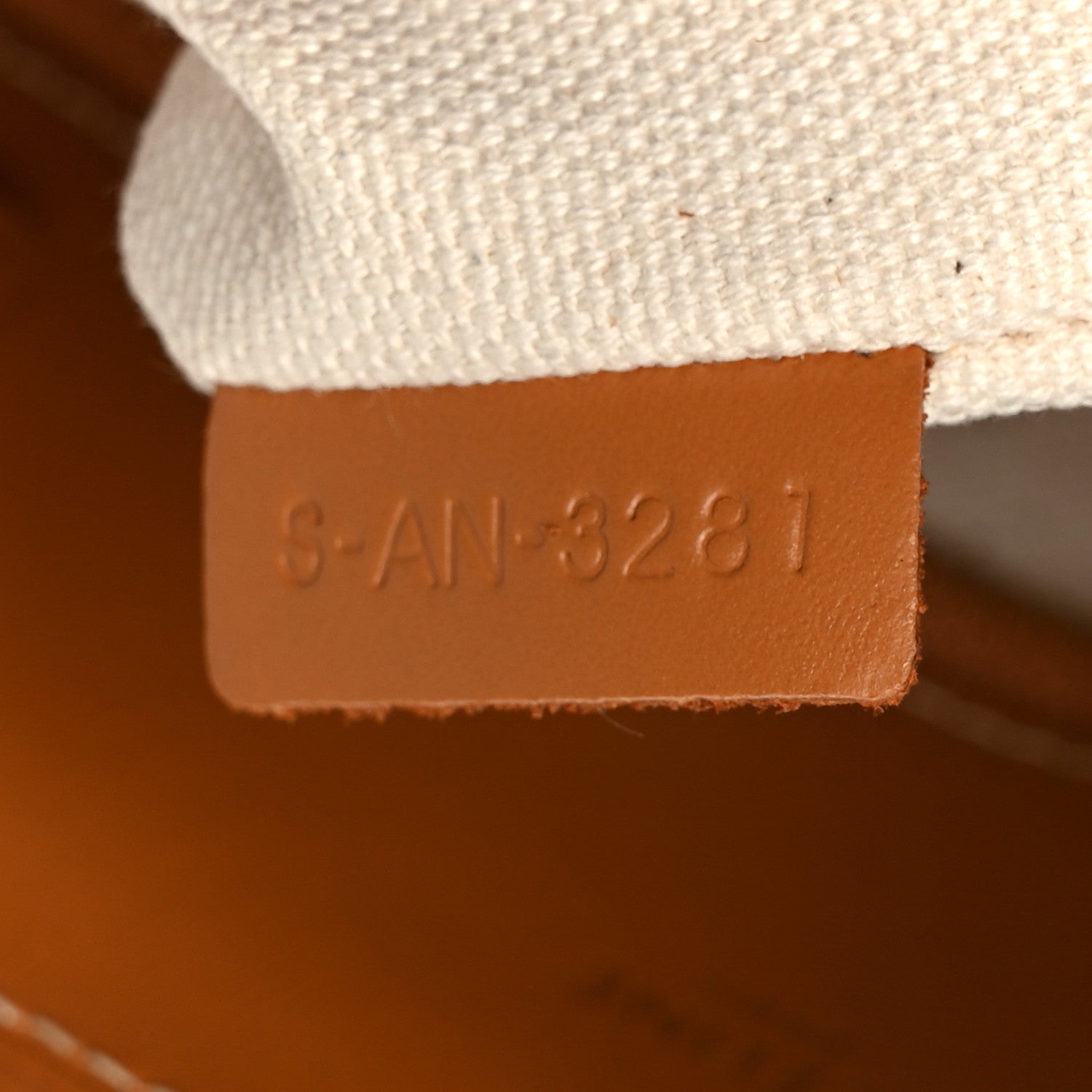Celine Canvas Calfskin Logo Print Small Vertical Cabas Natural Tan 7 of 10