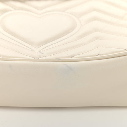Gucci Calfskin Matelasse Small GG Marmont Shoulder Bag White 12 of 14