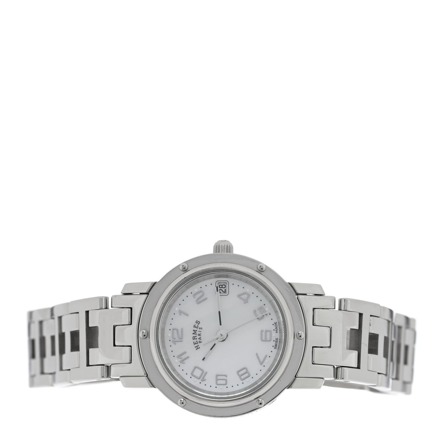 Stainless Steel 24mm Clipper Quartz Watch White
