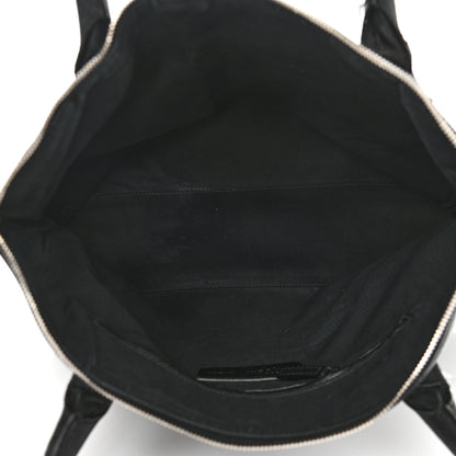 Alexander McQueen Lambskin Studded Large De Manta Tote Black 4 of 13