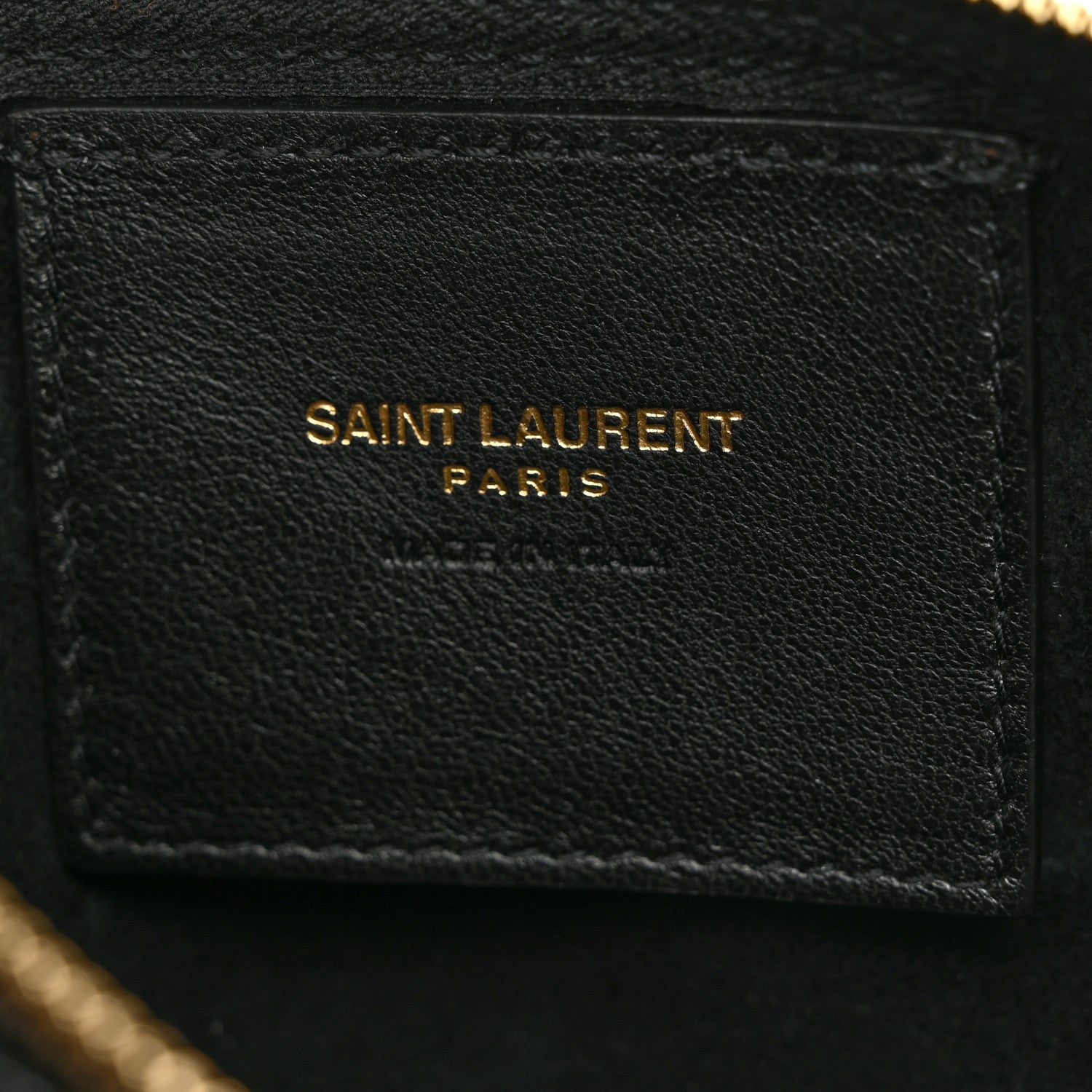 Saint Laurent Suede Leopard Print Medium Suzanne Hobo Manto Naturale 7 of 11