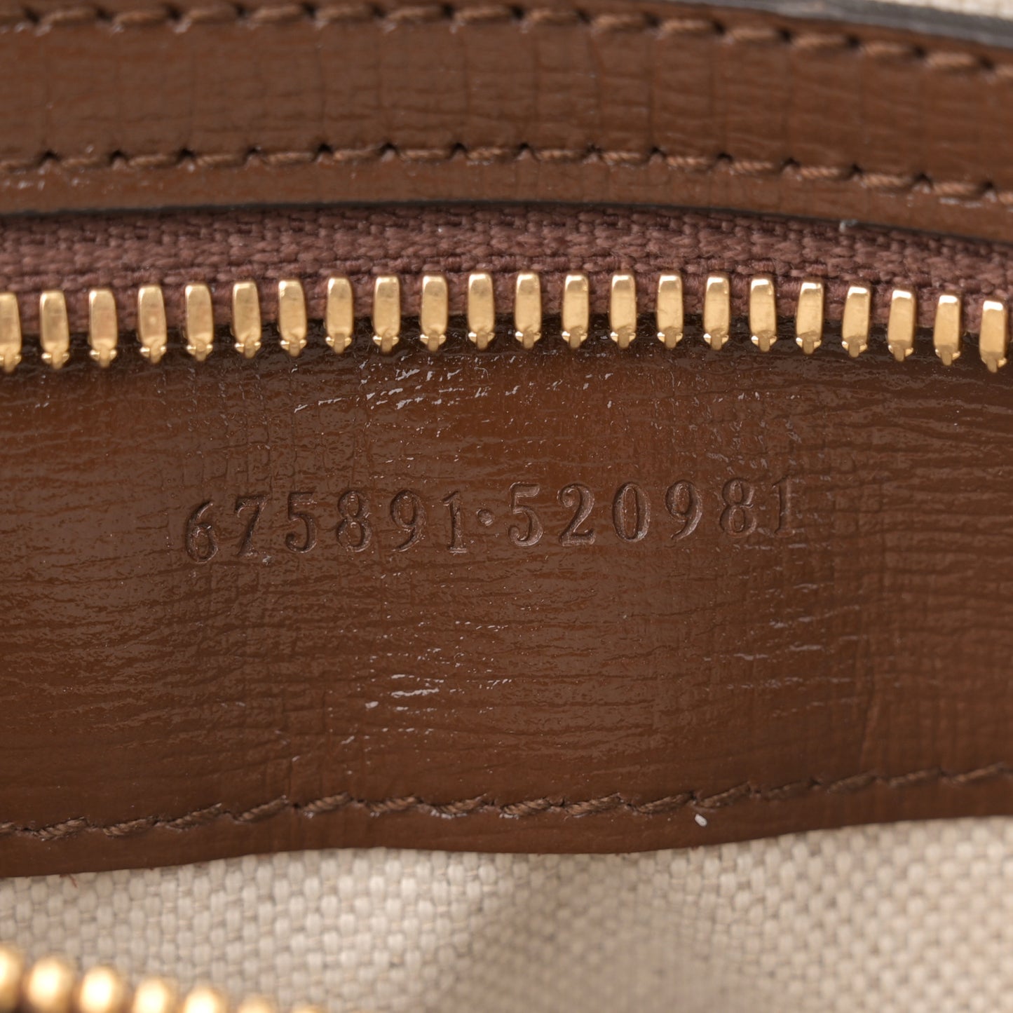 GG Supreme Monogram Azalea Calfskin Retro Interlocking G Messenger Shoulder Bag Beige Ebony Brown Sugar