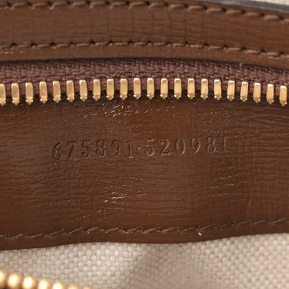 Gucci GG Supreme Monogram Azalea Calfskin Retro Interlocking G Messenger Shoulder Bag Beige Ebony Brown Sugar 7 of 11