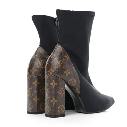 Louis Vuitton Monogram Neoprene Matchmake Ankle Boots 39 Black 4 of 8