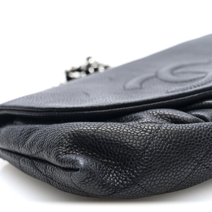 Chanel Caviar Half Moon Wallet On Chain WOC Black 8 of 9