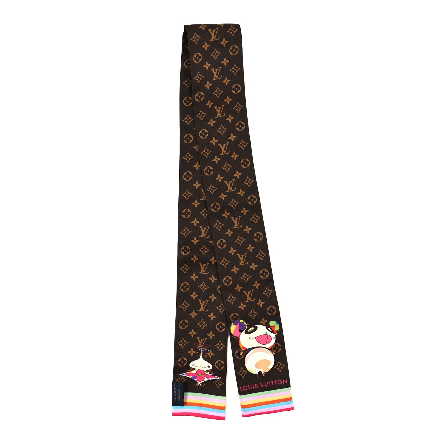 Louis Vuitton LV X TM Silk Monogram Superflat Character Bandeau Brown 2 of 3