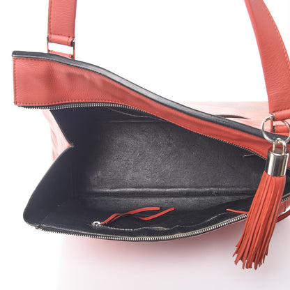 Celine Grained Calfskin Large Edge Shoulder Bag Orange 5 of 15