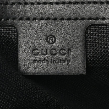 Gucci GG Supreme Monogram Appia Calfskin Web Flat Messenger Bag Black Grey 6 of 10