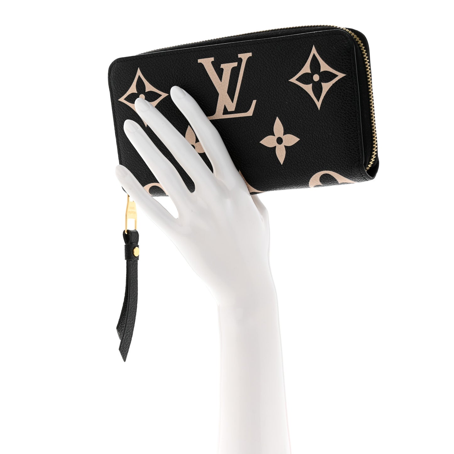 Empreinte Monogram Giant Zippy Wallet Black Beige